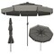 Polyester Solar LED 3-Tier Patio Umbrella with Tilt and 10x8.1 ft Shade